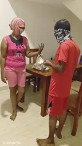 A Food Delivery Boy Fucks A Desperate Widow - featuring Tamil Malkovasana, Thesana